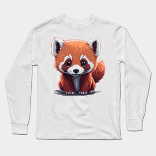 Playful Red Panda Long Sleeve T-Shirt